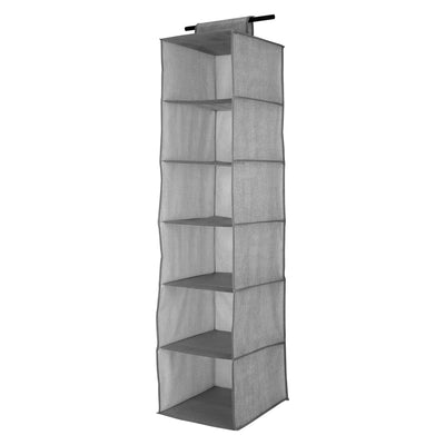 2 of 4:Organiseur de placard Simplify à 6 étagères en gris chiné 