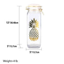 3 of 3:Home Basics Pineapple Sunshine  43 oz. Glass Canister 