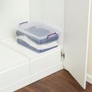 5 of 5:Home Basics Caja de almacenamiento de 20 litros con tapa con cierre, transparente 