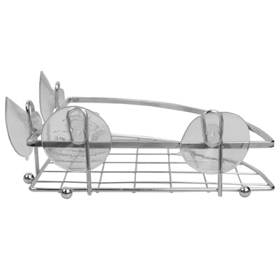 4 of 10:Home Basics Carrito esquinero con ventosa de acero cromado 
