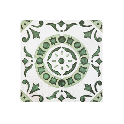 1 of 1:Retro 12x12 Self Adhesive Vinyl Floor Tile - Green Medallion - 20 Tiles/20 sq. ft. 