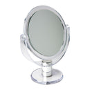 1 of 2:Home Details Dual Sided 10X Magnification Rubberized Vanity Mirror in Clear 