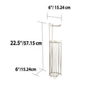 4 of 4:Home BasicsHeavy Weight Satin Nickel Bath Tissue Organizer 