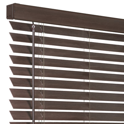3 of 3:Store de plantation imitation bois GII Madera Falsa 2 sans fil 34 x 64 - Acajou 