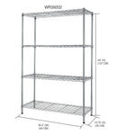 2 of 2:Home Basics 4 Tier Steel Wire Shelf Rack, Chrome 