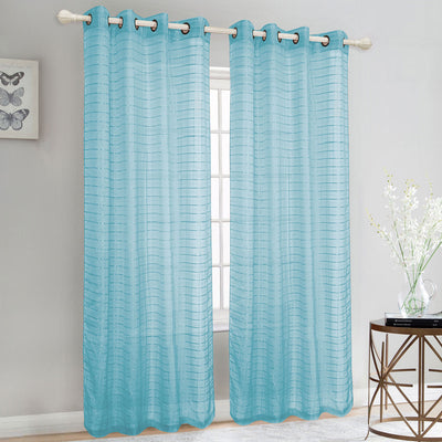 14 of 14:Panneau de fenêtre à œillets Trenton Box en voile transparent, 54 x 84 pouces 