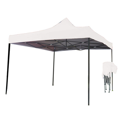1 of 1:Just Relax Folding Gazebo Canopy Tent, White, 10x10 Feet 