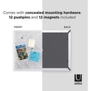 5 of 6:Tableau d'affichage magnétique mural Umbra Trigon, blanc, 38 x 53 cm 