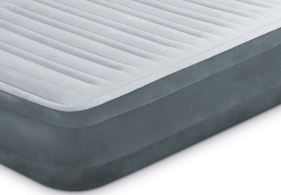 2 of 3:Intex Dura-Beam Deluxe Comfort Plush Queen Air Bed, Grey 