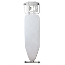 3 of 4:Tabla de planchar Sunbeam extra ancha con patas en T y soporte para plancha de metal incorporado, color plateado 