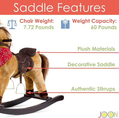 4 of 7:JOON Cowboy Rocking Horse Pony, Bronceado 