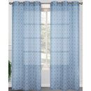 4 of 5:Carmen 2 Pack Morrocan Sheer Grommet Window Panel, 2-38x84 Inches 