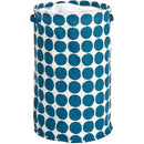 1 of 4:Bac de rangement rond en tissu iDesign Dot avec poignées latérales, bleu, 38 x 38 x 61 cm 
