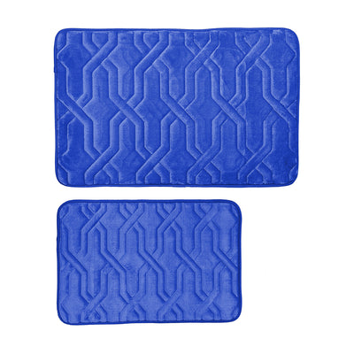 4 of 8:Priscilla Trellis Design 2 Piece Memory Foam Bath Rugs, 17x24-20x30 Inches 