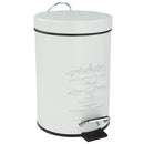 3 of 8:Home Basics Paris Design Cubo de Basura, Blanco, 3 Litros 