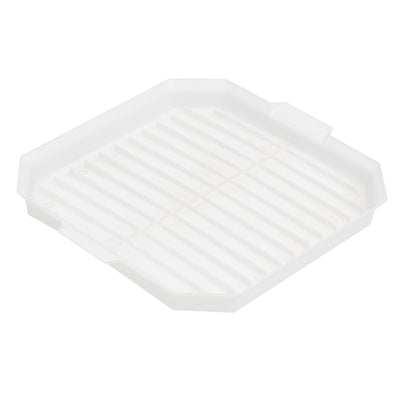 2 of 4:Home Basics Plastic Microwave Cooking Tray, White 