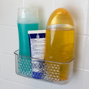 5 of 5:Home Basics Medium Cubic Patterned Plastic Shower Caddy with Suction Cups, Clear 