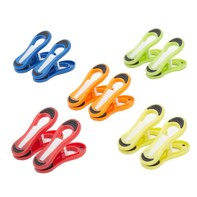 1 of 3:Home Basics Multi-Purpose Plastic Clips with Grip, Multi, 10-Pack 