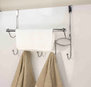1 of 6:Porte-serviettes suspendu en acier chromé Home Basics avec barre porte-serviettes 