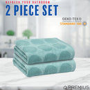 36 of 40:PREMIUS 2 Pack Circles 100% Cotton Yarn Dyed Hand Towel, 16x28 Inches 