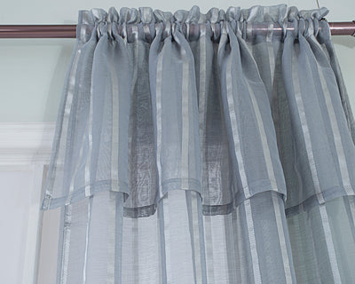 12 of 31:Gretchen Striped Rod Pocket Window Panel with Attached Valance, 54x90 Inches 