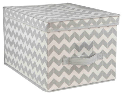 1 of 4:Home Basics Chevron Storage Box 