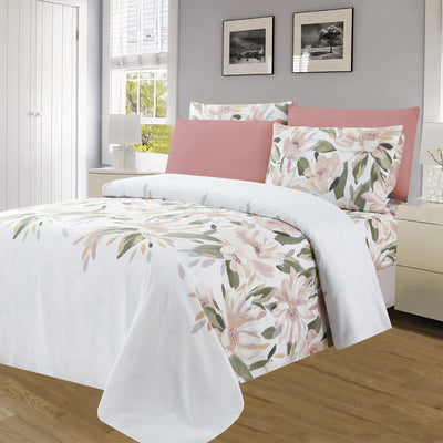 3 of 4:Essentials Neutral 4 & 6 Piece Printed Wrinkle-Free Sheet Set, Seranade 
