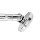 4 of 4:Bath Bliss Suction Cup Mount Curved Shower Rod in Chrome 