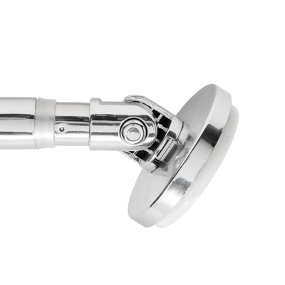 4 of 4:Bath Bliss Suction Cup Mount Curved Shower Rod in Chrome 