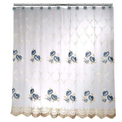 9 of 9:Blossom Rose Complete Bath Ensemble Decor Set, Blue, All Sold Separately 