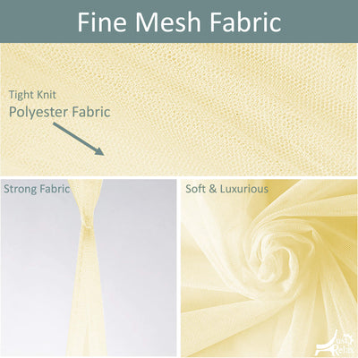 6 of 7:Just Relax Four Corner Post Elegant Mosquito Net Bed Canopy Set, Yellow, Full-Queen-King 