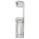 3 of 5:Home Basics Unity - Soporte dispensador de papel higiénico independiente, color plateado 