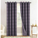 2 of 7:Panneau de fenêtre à œillets en jacquard à chevrons, 54 x 84 pouces 