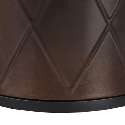 3 of 4:Poubelle Home Basics Diamond à couvercle ouvert de 8 litres (9,5 po x 10,25 po), bronze 