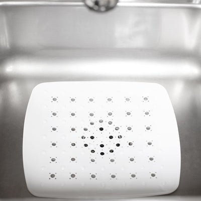4 of 4:Home Basics Small PVC Sink Mat, White 