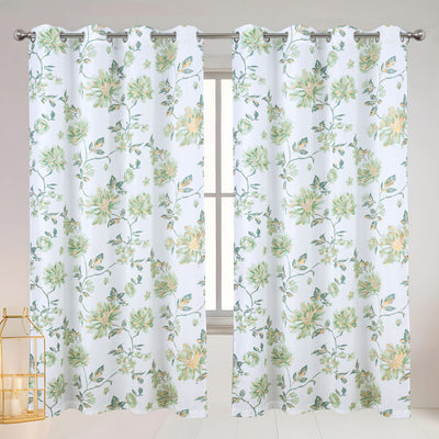 6 of 7:Rideau à œillets à motif floral en jacquard Marie, 137 x 213 cm 
