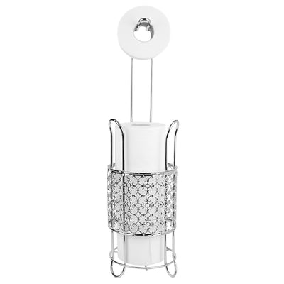 2 of 6:Distributeur de papier toilette sur pied Home Basics, chromé 