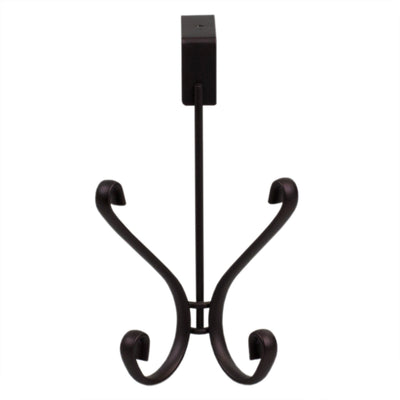 3 of 5:Home Basics Over the Door Double  Hanging Hook with Rounded Knobs, Bronze 