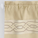 14 of 40:Paige Embroidered Kitchen Curtain and Valance Set, Tiers 55x36, Valance 55x13 Inches 