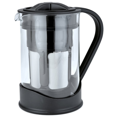 5 of 7:Spigo Cold Brew Coffee Maker with Borosilicate Glass Pitcher, Black, 1 Liter, 8x5 Inches 