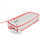 2 of 4:Home Basics Caja de almacenamiento opaca con cremallera para adornos navideños de lunares 