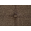 4 of 4:Pouf de rangement double pliable Simplify en simili-lin, couleur expresso 