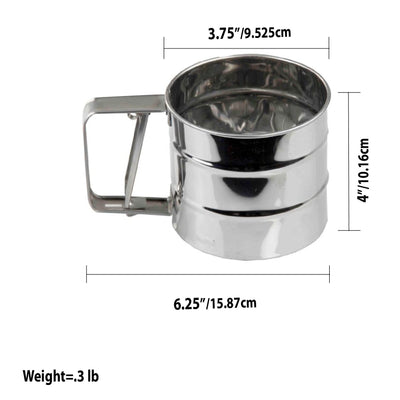 2 of 2:Home Basics Tamiz de harina de acero inoxidable 