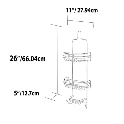 5 of 5:Home Basics Sleek Chrome Plated Steel Shower Caddy 
