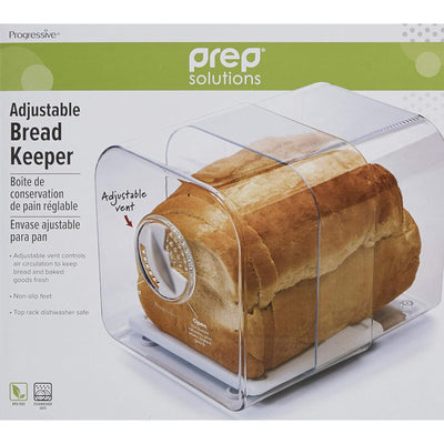 2 of 4:Prep Solutions Expandable Bread Keeper with Adjustable Air Vent, Clear, 3.8 Quarts 