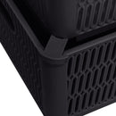 3 of 4:Simplify Slide 2 Stack It cestas de almacenamiento en negro 