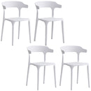 1 of 20:Chaises de salle à manger empilables en plastique Just Relax Jasper pour piscine, intérieur/extérieur, lot de 4 