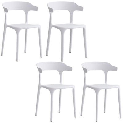 1 of 20:Chaises de salle à manger empilables en plastique Just Relax Jasper pour piscine, intérieur/extérieur, lot de 4 