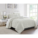 3 of 10:Harmony 5 Piece Moroccan Clip Jacquard Comforter Set 
