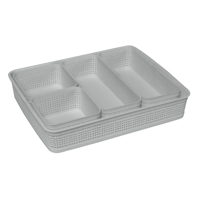 1 of 4:Simplify Juego de organización de 5 paquetes en gris 